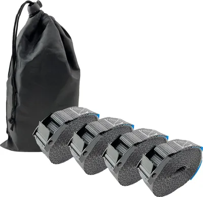 Produktbild von 4x Profi Spanngurt mit Klemmschloss 1-tlg 2,5m 250 kg Traglast Anthrazit inkl. Tasche