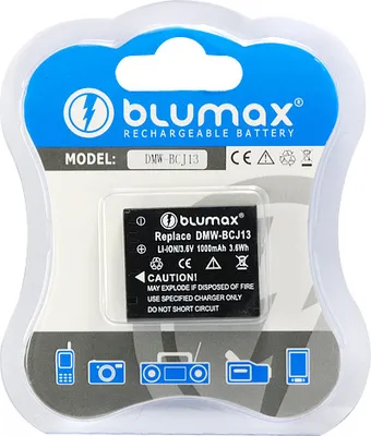 Produktbild von 2x Blumax Akku | für Panasonic DMW-BCJ13 Digitalkamera | Kapazität 1000mAh |Spannung 3,6Volt | Video- und Kamerazubehör