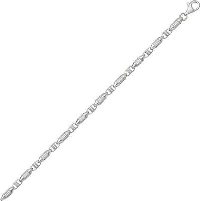 Produktbild von Funkelndes Feuer 925 Sterling Silber Herren - Kette mit Zirkonia - 81cm*5mm; TRS24616L32