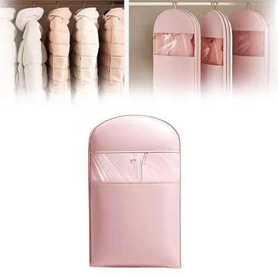 Image de Sac de rangement peu encombrant, sacs de rangement avec fermeture à glissière compressible, sac de rangement pour doudounes, costumes, robes, manteaux, blazers, sac de rangement, sac de rangement anti-mites, sac de rangement (M)