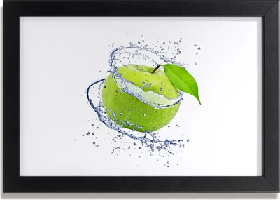 Produktbild von Bild 30x20 MDF-Rahmen, Wandkunst Grüner Apfel