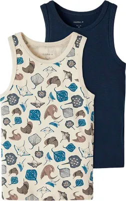 Image de Name It Dark Sapphire Rays T-shirt sans manches 2 unités Multicolore 24 mois garçon Multicolore 24 mois