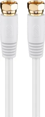 Produktbild von goobay SAT Antennenkabel 2 x geschirmt weiß 3,5 m