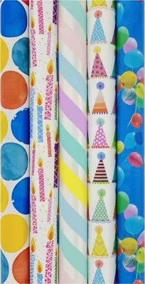 Image de Ballon de fête - papier cadeau pour enfants - 200 x 70 cm - 5 rouleaux