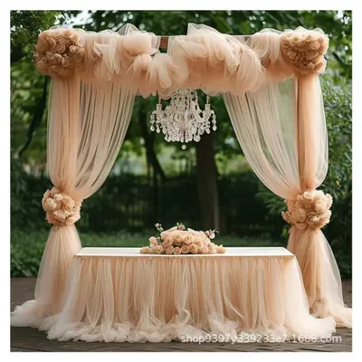 Tüllstoff 75×800 cm, transparenter Dekostoff, Organza für Hochzeit