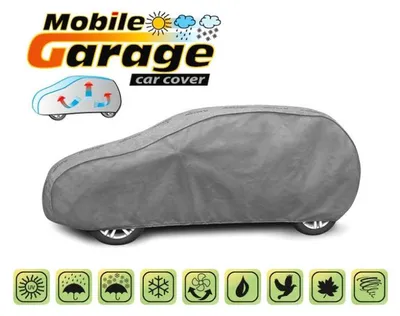 Obrázok produktu pre Kvalitný kryt Kegel, séria Mobile Garage, veľkosť L1 pre hatchbacky/kombi 405–430 cm x 126–136 cm, sivý