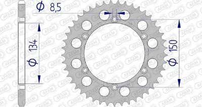 Produktbild von AFAM Kettenrad Alu Standard - 520