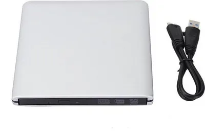 Produktbild von Aluminiumlegering-Laptop-CD-DVD-RW-Speler mit Standkorrekturfunktion - Silber.