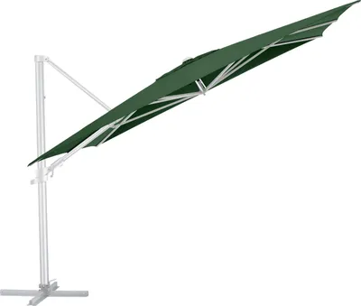 Produktbild von KETTLER Easy Flex Ampelschirm 300x300 cm, UPF50+, inkl. Abdeckhaube+ Schirmständer, silber/ grün, Aluminium/Polyester mit PolyurethanBeschichtung
