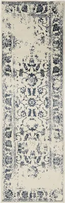 Productafbeelding van Interiyou vloerkleed Suzuka, crème/blauw, 80x240 cm
