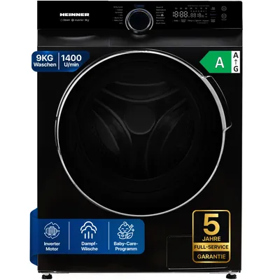 Immagine prodotto di Heinner HWM-M914IVKBA+++, Caricamento frontale, 9 kg, Classe B, 72 dB, 1400 giri/min, Classe A