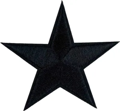 Produktbild von Stern-Emblem-Aufnäher zum Aufbügeln, Schwarz