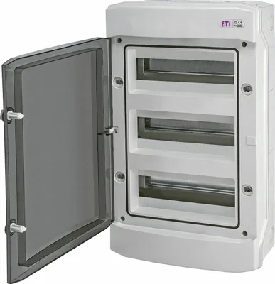 Produktbild von ETI Kleinverteiler Aufputz 3-reihig 36 Module Grau