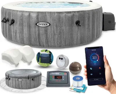 Obrázek produktu pro Intex 28442 Bubble Massage Deluxe kulatá nafukovací vířivka 216x71 cm
