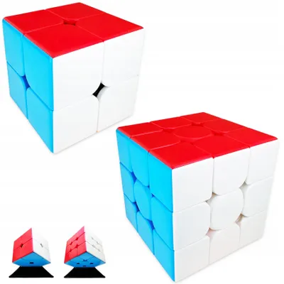 Produktbild von Moyu Meilong Zauberwürfel-Set 2x2 3x3 Original Schnell mit Ständern