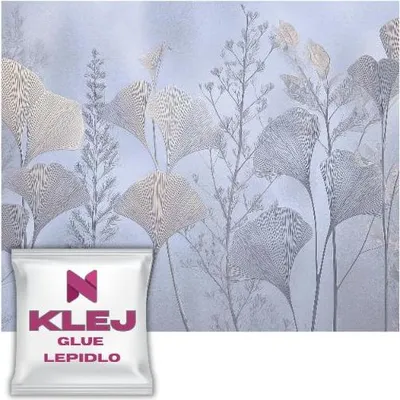 Obrázek produktu pro Elegantní fototapeta do ložnice a obývacího pokoje Ginkgo listy Rostliny Fialová 260x390