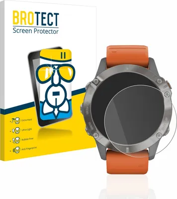 Produktbild von BROTECT Schutzglas für Garmin Fenix 6 / 6 Pro / 6 Pro Solar Schutzfolie Panzer Folie Glas Display Schutz klar