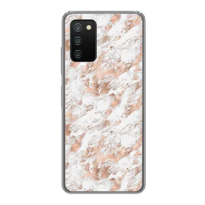 Produktbild von MuchoWow® Handyhülle Schutzhülle Hülle für Samsung Galaxy A03s Roségold - Muster - Marmor - Luxus Silikon Softcase Handy Hülle - Schutz