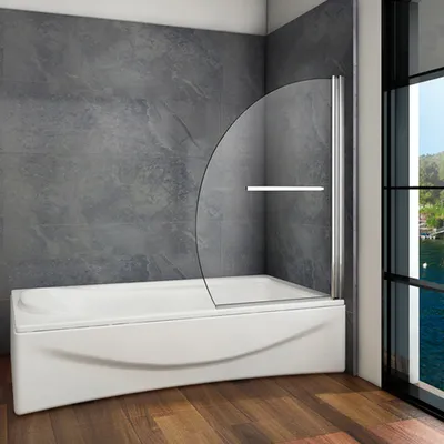 Produktbild von Badewanneaufsatz 100x150cmx8mm Nano Glas Duschwand Trennwand Duschabtrennung