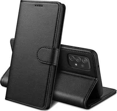 Immagine prodotto di Custodia per Samsung Galaxy A72 - Portafoglio nero con patta per conservare le carte di credito Phonillico®