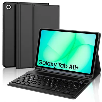 Produktbild von Hülle Tastatur für Galaxy Tab + A9+ 11 Zoll 2025 2023 Schwarz A11 Plus