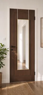 Hauptansicht des LunaMirror Quin Tür- und Wandspiegels in Gold, 127 x 41 cm