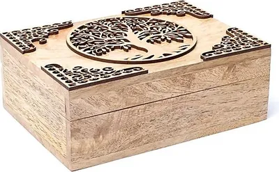 Produktbild von Tarot-Box Lebensbaum Mangoholz - 18x12cm