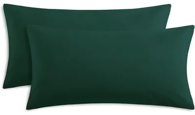 Produktbild von Kissenbezug 40x80 cm Dunkelgrün 2er Set Mikrofaser mit Reißverschluss