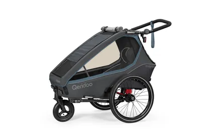Produktbild von Qeridoo Kidgoo 1 - Kinderfahrradanhänger für 1 Kind, Farbe: Navy Blue