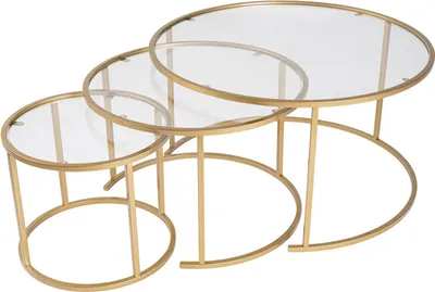 Produktbild von Rowan - Couchtisch, 80x80x43h cm, gold