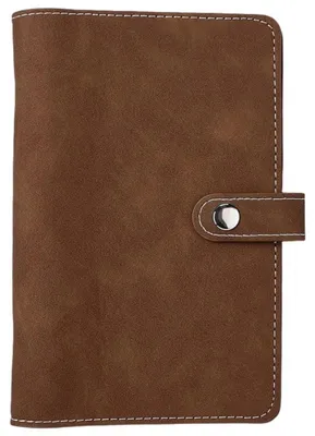 Image de Cahier de notes A6, classeur en cuir synthétique, rechargeable, carnet de voyage, agenda à 6 anneaux, couleur marron