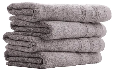 Produktbild von Uncover by SCHIESSER Duschtuch Brooklyn | 2er-Set | 100% Baumwolle | schlichte Streifenbordüre | Weich und saugstark | 70x140 cm | Hellgrau