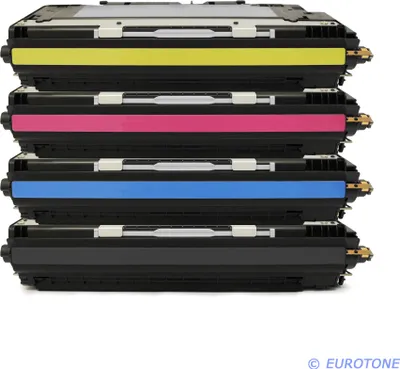 Produktbild von 4x Eurotone Toner Alternative für HP Q2670A-73A / Q2670A 308A Black Schwarz / Q2671A 309A Blau Cyan / Q2673A Rot Magenta / Q2672A Gelb Yellow