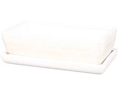 Obrázok produktu pre Truhlík s podmiskou KAKTUS WHITE matný 28 cm