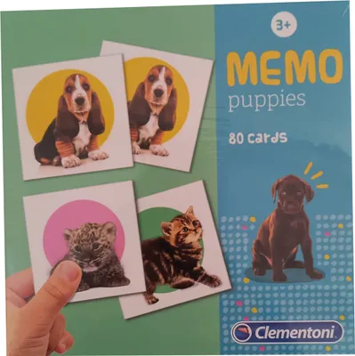 Immagine prodotto di Clementoni 18078 Memory Memo Puppis motivi animali cani, gatti, tigri, 80 schede, 40 coppie di schede