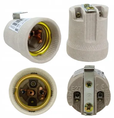 Immagine prodotto di Portalampada in Vetroceramica E27 con supporto a piastra