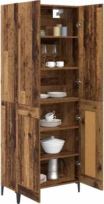 Obrázek produktu pro vidaXL Highboard old wood 69,5 x 34 x 180 cm materiál na bázi dřeva
