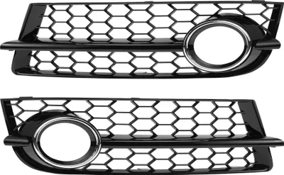 Produktbild von No.8J0807682/8J0807681 Nebelscheinwerfergrill für Audi TT 8J 2006-2014 Vorne Links Rechts untere Stoßstange Nebelscheinwerferabdeckungen Einsätze ABS 1 Paar Schwarz Silber Ton