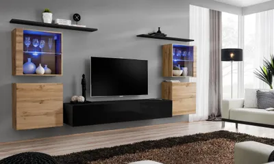 Obrázok produktu pre Designer Komplett Wohnzimmer Luxus Wohnwand Gruppe Modern Sideboard Einrichtung