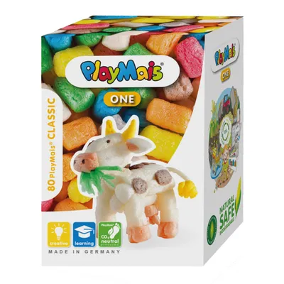 Image de Maïs à modeler PlayMais® ONE Cow, motif de vache de 70 pièces