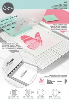 Produktbild von Sizzix Stencil Stamp Tool 24.8x36.2 cm Schablonen Stempel Zubehör Basteln