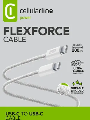 Obrázok produktu pre Cellularline 8018080487163, 2 m, USB C, USB C, Biela