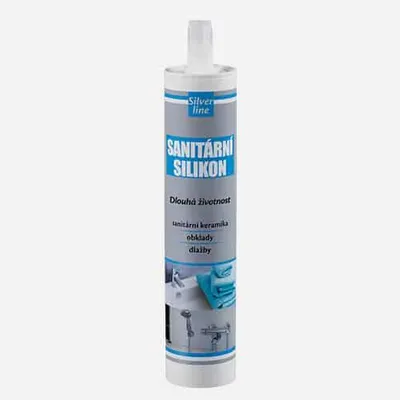Obrázek produktu pro Den Braven - Sanitární silikon Silver line, kartuše 280 ml, transparentní