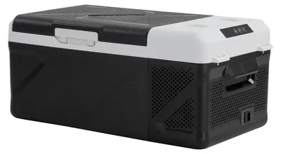 Immagine prodotto di Frigorifero portatile da campeggio da 15 litri - Frigorifero elettrico a compressore - 12 volt - Nero - Mini frigorifero - Portatile, ideale per auto e camper