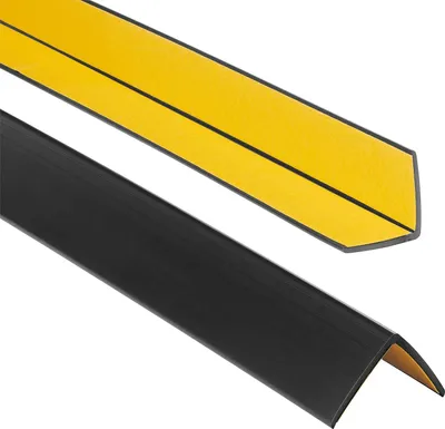 Produktbild von ProfiPVC Winkelprofil Selbstklebend Kunststoffwinkel aus PVC-Gummi, elastischer Kantenschutz, Eckschutzprofil, einfache Montage -30x30mm  0,70 m, Schwarz