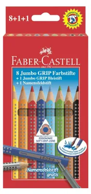 Produktbild von FABER-CASTELL Buntstift Jumbo Grip Promotionetui 8+1+1