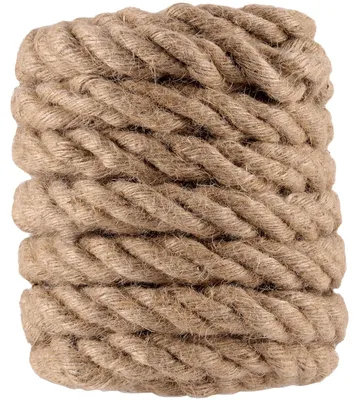 Jute-Tau 10 m x 26 mm, dick & stark, gedreht, für Basteln