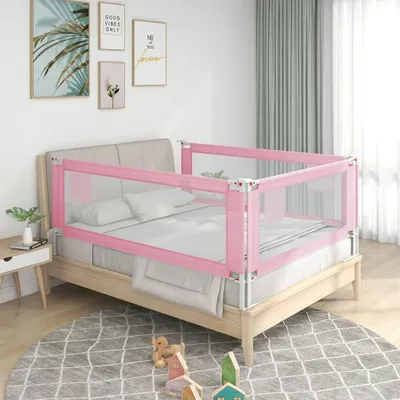 Produktbild von Maison Exclusive - Kleinkind-Bettschutzgitter Rosa 190x25 cm Stoff