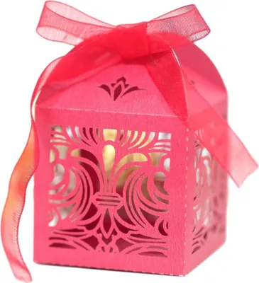 Produktbild von Packung Mit 50 Laser Cut Rose Candy Boxen, Kleine Geschenk-Boxen Für Thanksgiving Day Bridal Shower Anniverary Birthday Party Wedding Favor