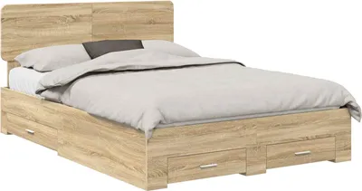Immagine prodotto di Struttura del letto con testiera Rovere Sonoma 150 x 200 cm